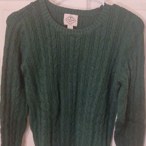 St. John's Bay Forest Green Cable Knit Sweater